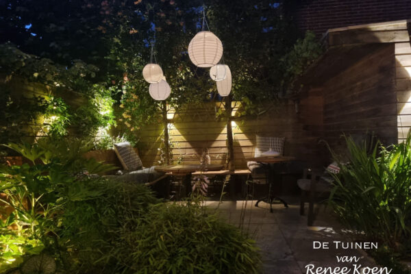 10 De Tuinen van Renee Koen patiotuin verlichting kleine achtertuin Haarlem