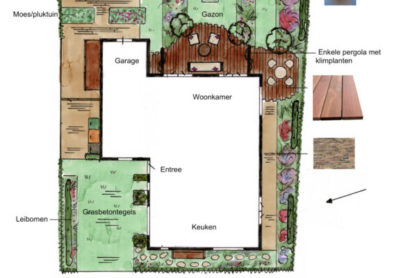 02 De Tuinen van Renee Koen ontwerptekening Alkmaar tuin bij vrijstaande woning